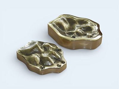 Small brass Pet-Paw set